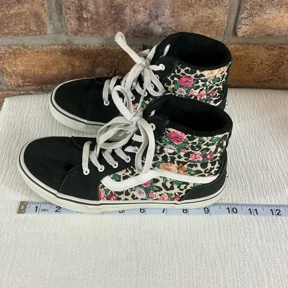 VANS-OFF-THE-WALL Youth Floral Hi-Top Shoes - Picture 11 of 14